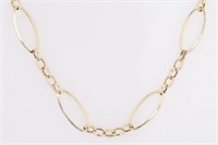 10 Kt Yellow Gold Modern Link Necklace