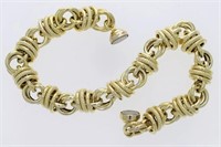 14Kt Yellow Gold Fancy Design Link Bracelet