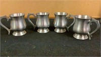 Set of 4 silverplate mugs