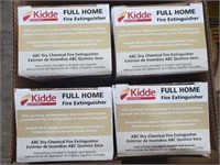 Box of 4 Kidde Fire Extinguishers