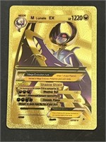 M Lunala Ex Gold Foil Pokémon Card
