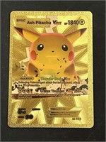 Ash Pikachu Vmax Gold Foil Pokémon Card