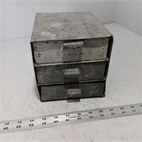 Galvanised Storage Container with Contents