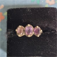 Sterling Silver Amethyst Ring Size 6.5