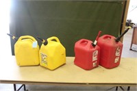 (4) Assorted Plastic Gas Cans