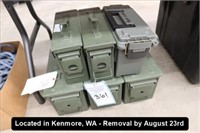 LOT, (5) ASSORTED AMMO BOXES