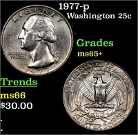 1977-p Washington Quarter 25c Grades GEM+ Unc