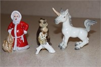 Goebel Lot - Santa, Rabbit, Unicorn and Owl