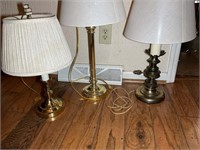 Group of 3 table lamps assorted heights
