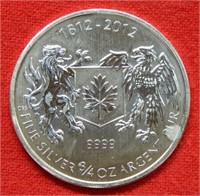 2012 Canada Dollar 3/4 Ounce Silver
