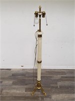 Vintage brass and alabaster floor lamp