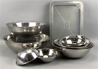 Stainless Mixing Bowls & Baking Pan with Lid