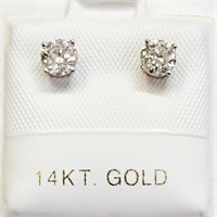 Certified14K  Diamond(0.19ct) Earrings