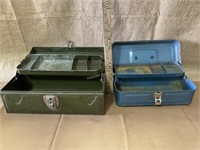 2 vintage tool boxes