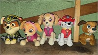 Lot of 5 paw patrol Plush Skye Zuma rocky