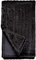 Donna Salyers' Black Faux Fur Throw