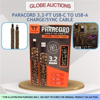 PARACORD 3.2-FT USB-C TO USB-A CHARGE/SYNC CABLE