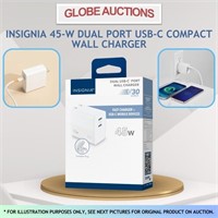 INSIGNIA 45-W DUAL PORT USB-C COMPACT WALL CHARGER