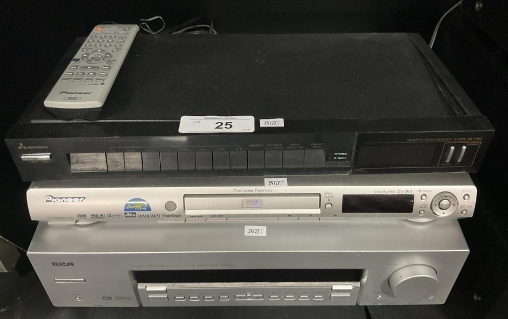 Pioneer DVD Player, RCA Video Receiver.