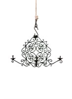 French Iron 4 Light Fixture with Scrolls