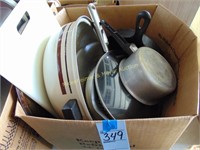 POTS AND PANS IN BOX