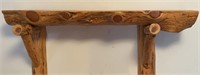 Rustic Cedar Log Wall Shelves Pair 37"L x 10"W