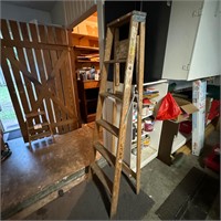 6 ft. Wood Ladder Only. See pictures.
