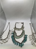 FRINGE BEADED NECKLACE LOT