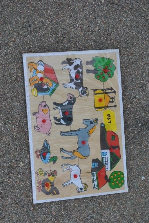 wooden farm animal puzzle