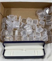 Individual plastic storage boxes