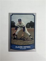 LA Dodgers Claude Osteen signed trading card