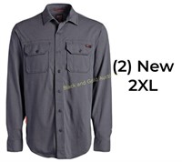 (2) New Men’s 2XL Timberland PRO FR Cotton Shirt