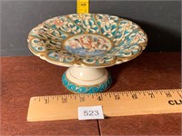 Capodimonte 3D Gold Decorative Pedestal Dish