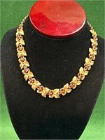 Vintage goldtone leaves necklace