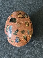 Decorative Egg, embedded composite stone egg