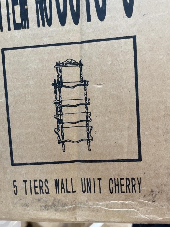 Cherry 5-Tier Wall Unit NIB