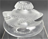 Lalique Art Glass Crystal Frosted Perfume Bottle