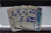 4 SG Kansas MA PA License Plates