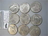 9 United States 1776-1976 Bicentennial Half Dollar