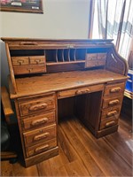 4' Oak Rolltop Desk