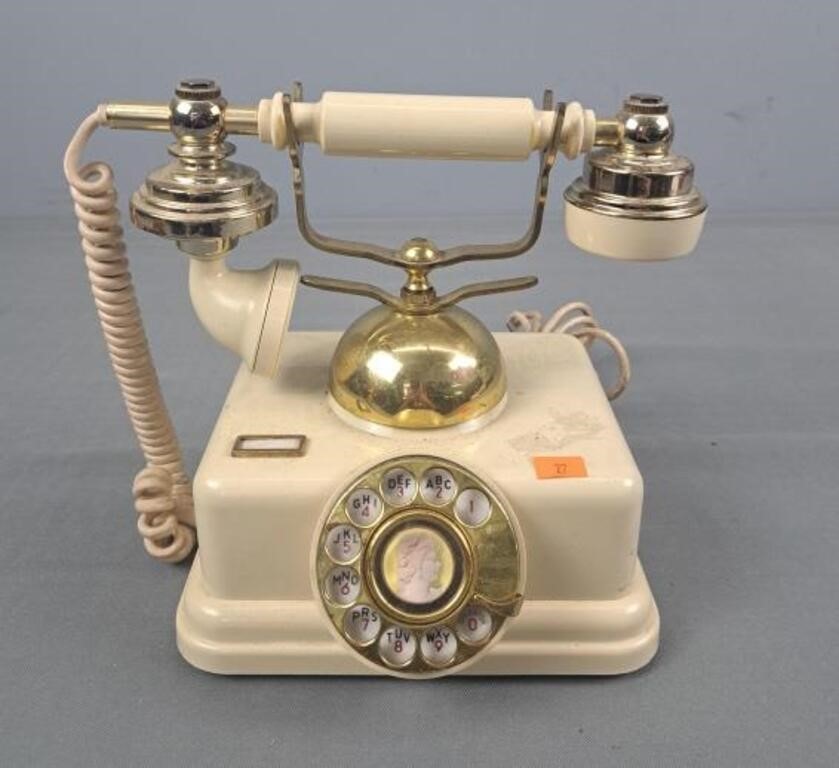 Vintage Rotary French Cradle Phone