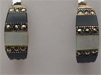 Sterling Silver Onyx Stone Earrings