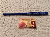 Wade Boggs Signed Mini Bat Rays w/COA