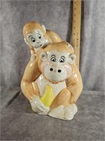 MONKEYS WITH BANANA COOKIE JAR