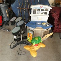 Wii Drum Set, Kids Kitchen & Vtech Turtle