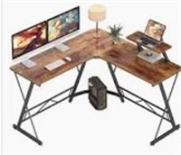 Mr Ironstone L Shaped Desk Ld01 Rustic Brown