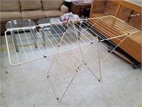 Mid Centry Folding Drying Rack Clothes, Herbs,