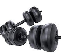 Opened Travel Weights Water Filled Dumbbells Set