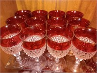 12 kings crown ruby flashed glasses 5.25"