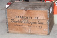 GAMBLE WOOD CRATE W/COVER 1956